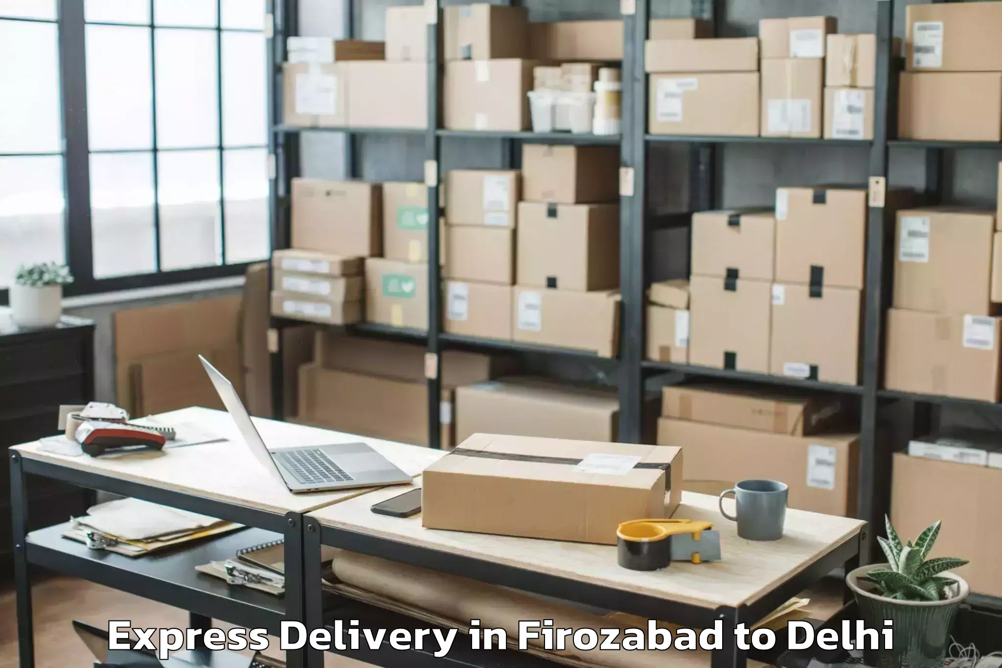 Leading Firozabad to Jhilmil Express Delivery Provider